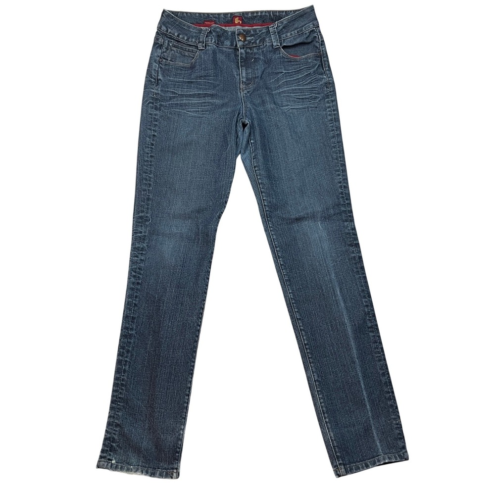 Ooh La La Skinny Leg Shuffle Jeans Womens 10 Blue Heatwave Wash Low Rise‎ Denim